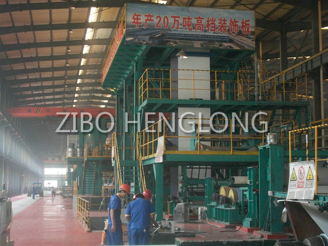 High - grade decorative board production line